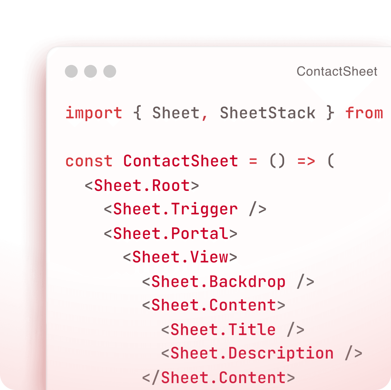 A screenshot of a text editor with Silk components being used